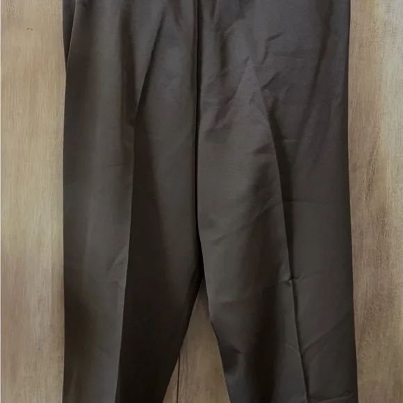 Perry Ellis Portfolio Men’s Pleated Front Olive pants 34 x 32 - Picture 2 of 4
